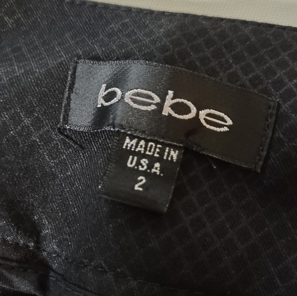 bebe Low Waist Black Dress Pants Flare Leg - Picture 6 of 8